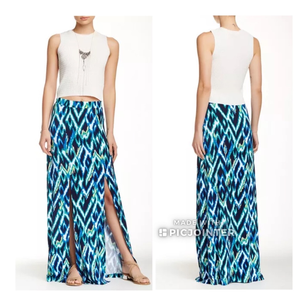Tart Carmina Maxi Skirt Halo Ikat Mermaid Scale S